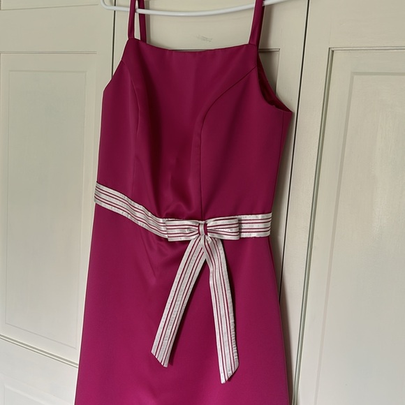 NWT David's Bridal Size 8 Satin Tea Dress - Picture 2 of 12